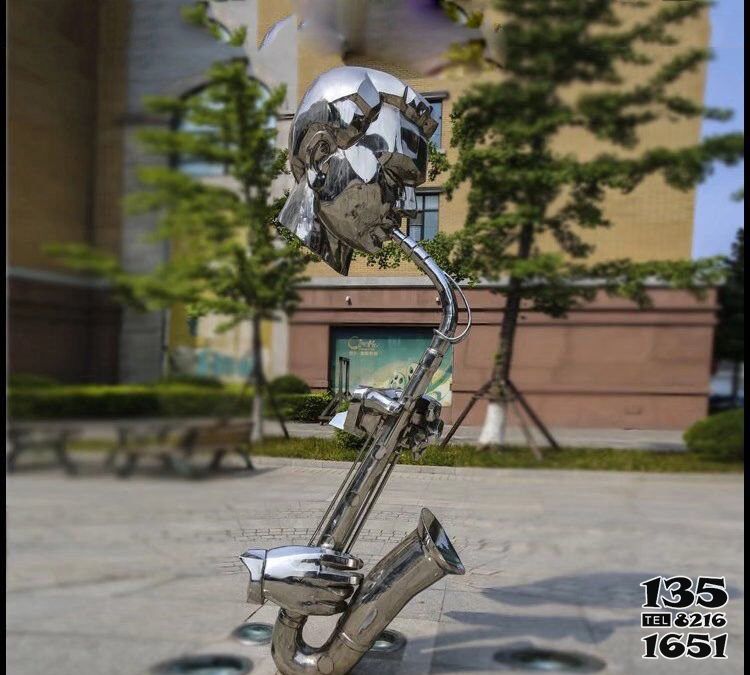 吹奏雕塑-抽象不銹鋼抽象吹薩克斯人物吹奏雕塑 吹奏雕塑-抽象不銹鋼抽象吹薩克斯人物吹奏雕塑