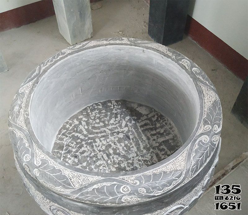 缸雕塑-庭院仿古做舊石雕花紋缸雕塑 缸雕塑-庭院仿古做舊石雕花紋缸雕塑高清圖片