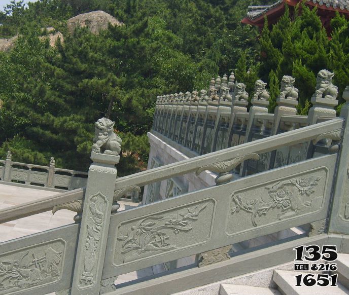 欄桿欄板雕塑-寺院大殿樓梯青石獅子欄桿雕塑 欄桿欄板雕塑-寺院大殿樓梯青石獅子欄桿雕塑