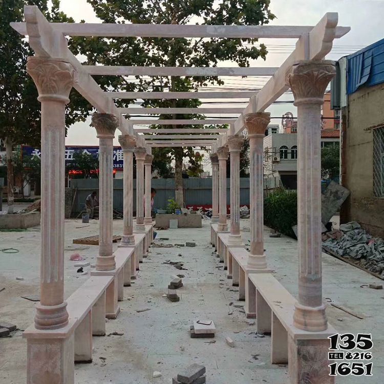 涼亭雕塑-公園廣場擺放羅馬柱花架長廊涼亭 涼亭雕塑-公園廣場擺放羅馬柱花架長廊涼亭高清圖片