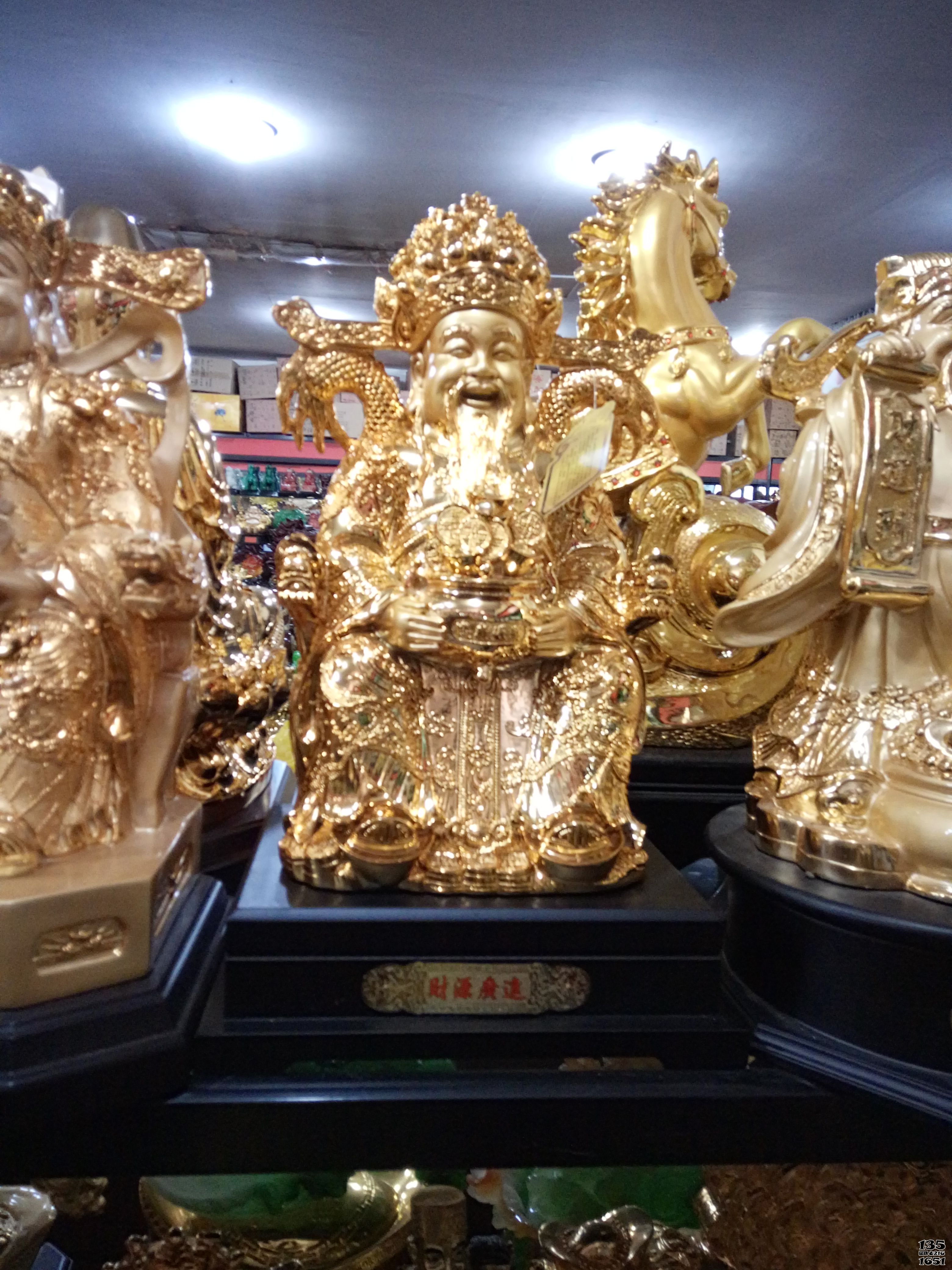 財(cái)神雕塑-室內(nèi)供奉小型銅鑄財(cái)神掉 財(cái)神雕塑-室內(nèi)供奉小型銅鑄財(cái)神掉高清圖片