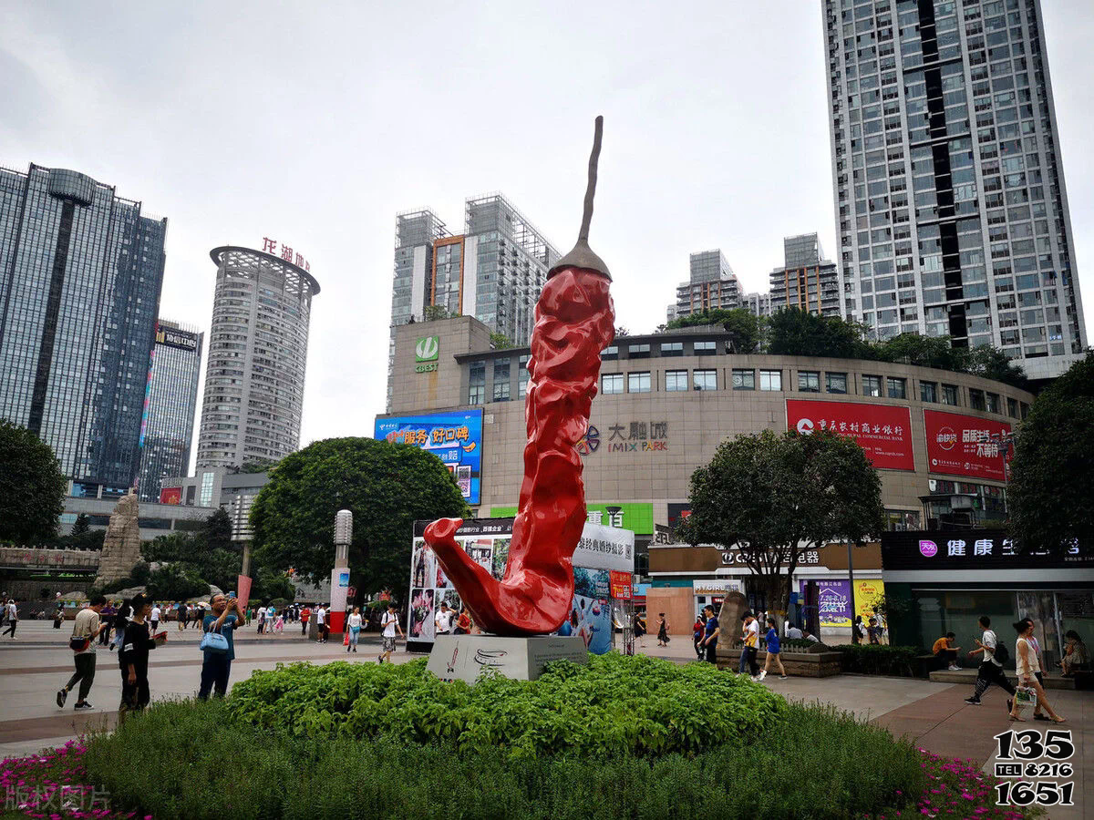 辣椒雕塑-廣場大型仿真植物玻璃鋼辣椒雕塑 辣椒雕塑-廣場大型仿真植物玻璃鋼辣椒雕塑高清圖片
