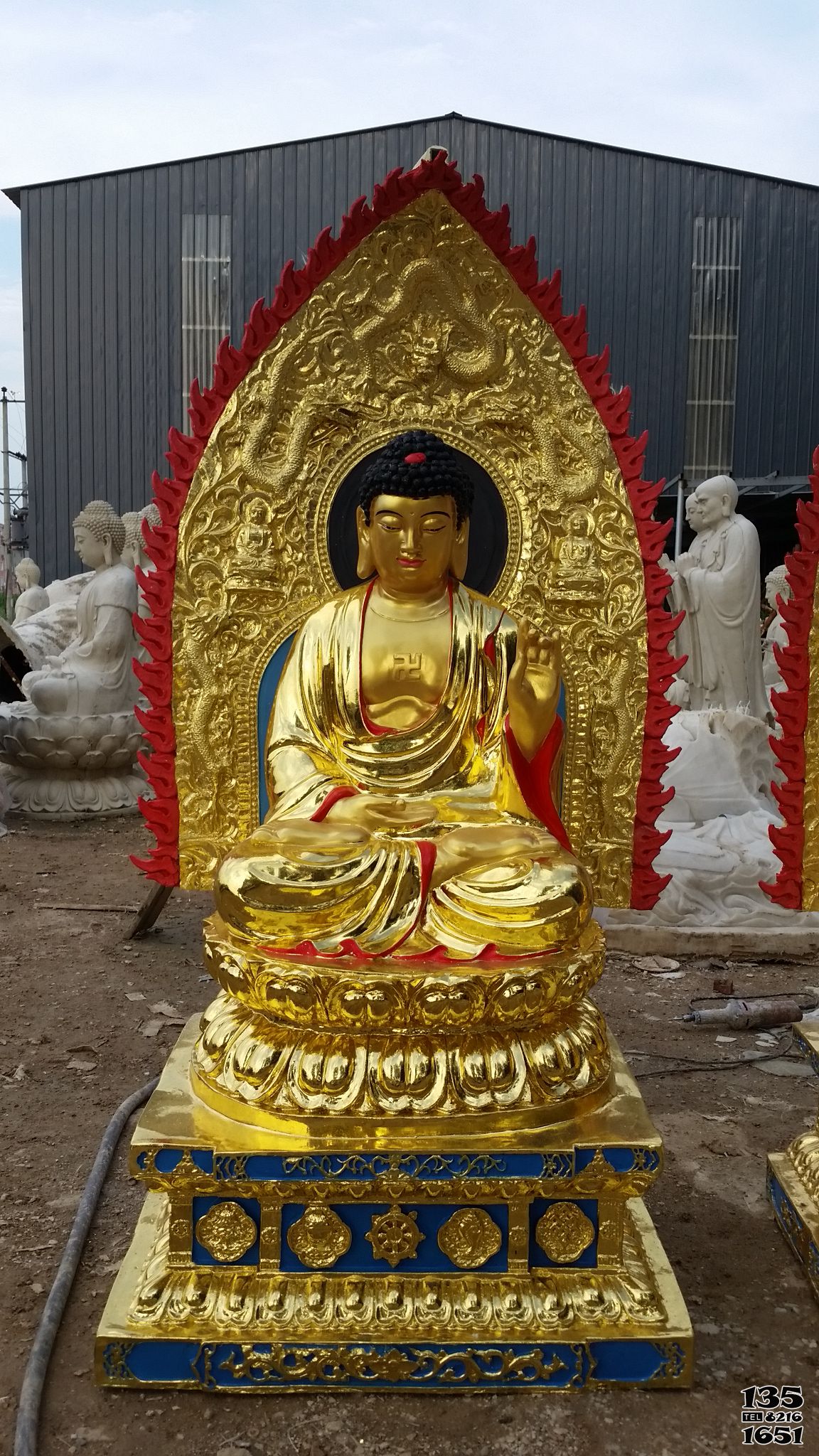 五方佛雕塑-不銹鋼噴金鎏金寺廟大型五方佛雕塑 五方佛雕塑-不銹鋼噴金鎏金寺廟大型五方佛雕塑