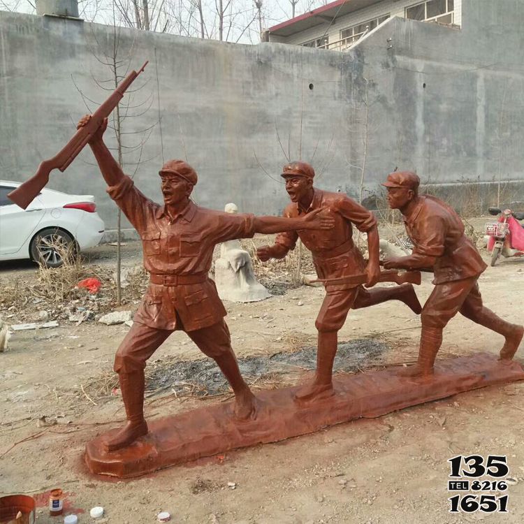 解放軍雕塑-戰斗園林仿銅奔跑滴解放軍雕塑 解放軍雕塑-戰斗園林仿銅奔跑滴解放軍雕塑