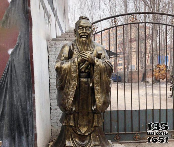 孔子雕塑-校園先師孔子銅雕 孔子雕塑-校園先師孔子銅雕高清圖片