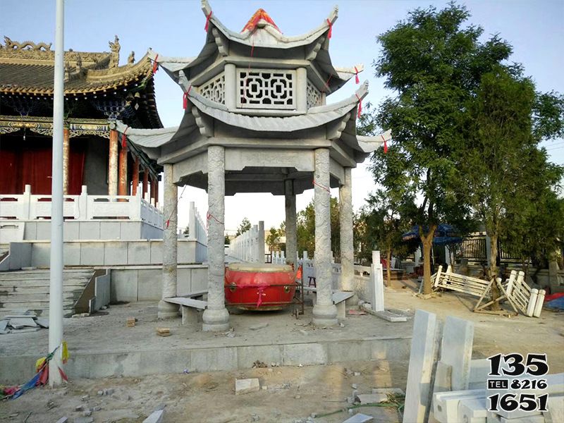 涼亭雕塑-寺廟景區擺放雙層寶頂鏤空仿古休息涼亭 涼亭雕塑-寺廟景區擺放雙層寶頂鏤空仿古休息涼亭高清圖片