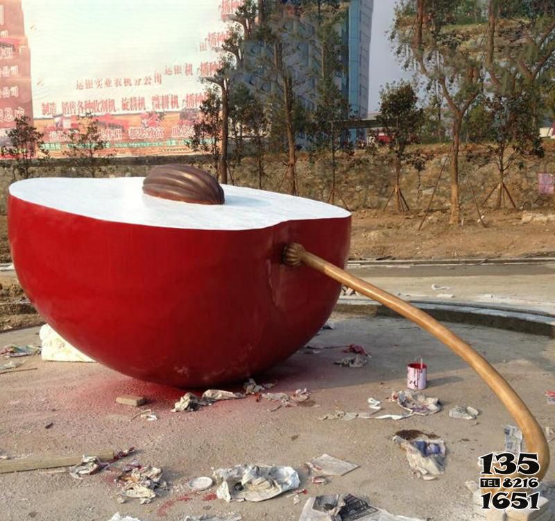 蘋果雕塑-玻璃鋼現代廣場大型蘋果雕塑 蘋果雕塑-玻璃鋼現代廣場大型蘋果雕塑