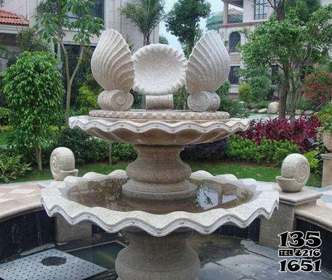 噴泉雕塑-園林景觀貝殼多層大理石噴泉雕塑 噴泉雕塑-園林景觀貝殼多層大理石噴泉雕塑高清圖片