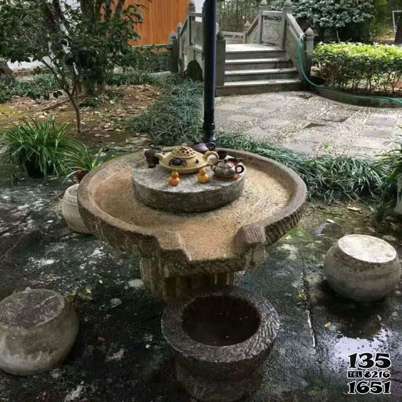 石槽雕塑-老石槽流水組合擺件 民間老石磨庭院石桌擺件 石槽雕塑-老石槽流水組合擺件 民間老石磨庭院石桌擺件高清圖片