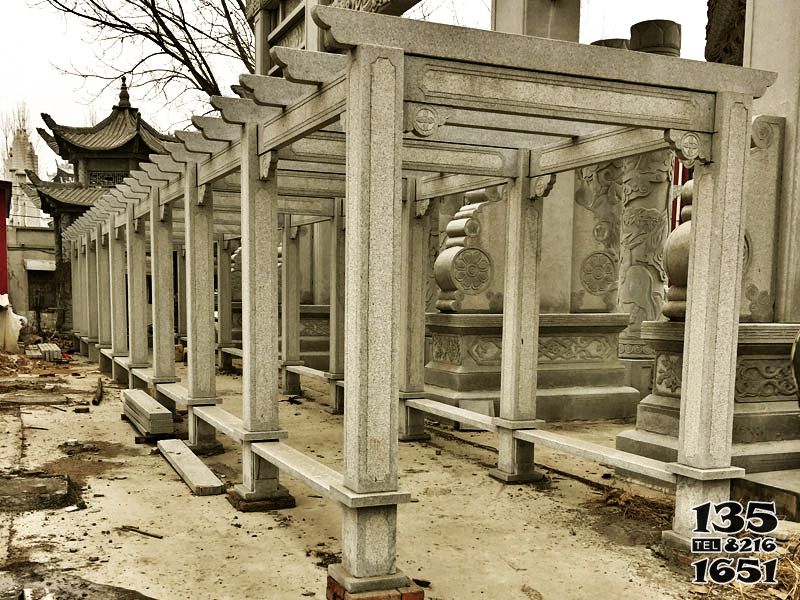 長廊雕塑-公園小區擺放大理石石材葡萄架長廊 長廊雕塑-公園小區擺放大理石石材葡萄架長廊