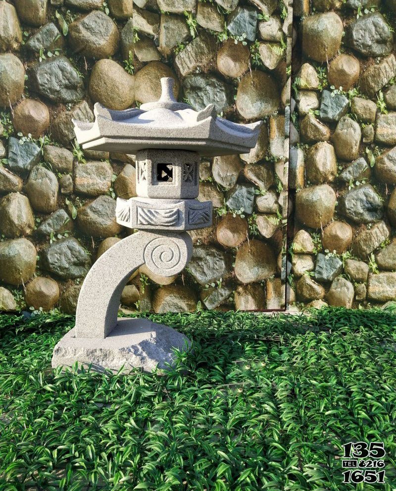 燈籠雕塑-公園小型落地照明大理石燈籠裝飾擺件 燈籠雕塑-公園小型落地照明大理石燈籠裝飾擺件高清圖片