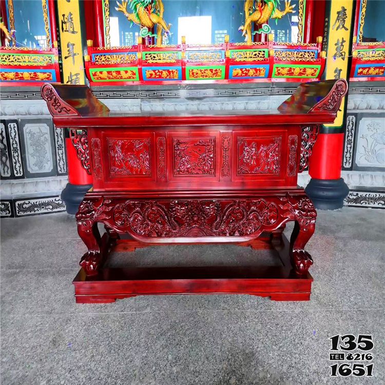 供桌雕塑-寺廟大殿元寶桌彩繪木雕供桌 供桌雕塑-寺廟大殿元寶桌彩繪木雕供桌