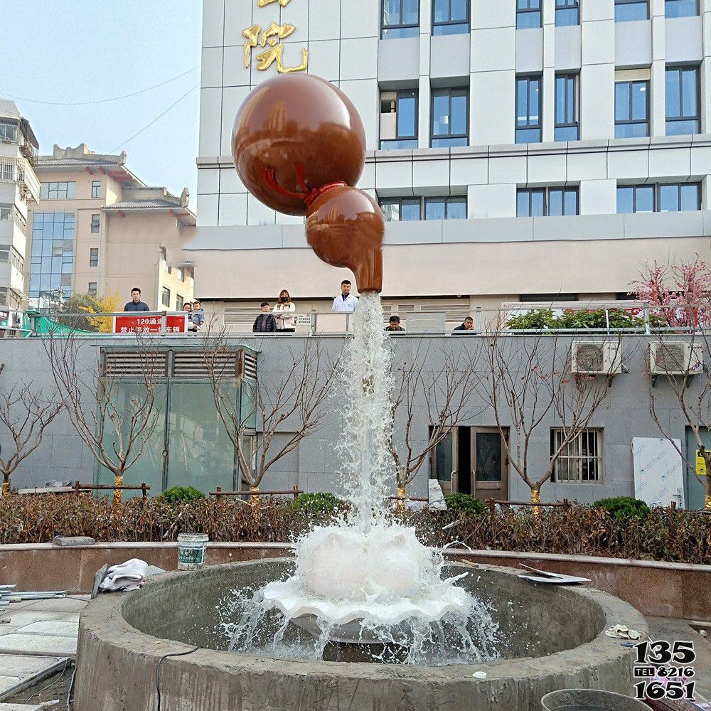 葫蘆雕塑-天壺“添福”創意景觀葫蘆雕塑 葫蘆雕塑-天壺“添福”創意景觀葫蘆雕塑高清圖片