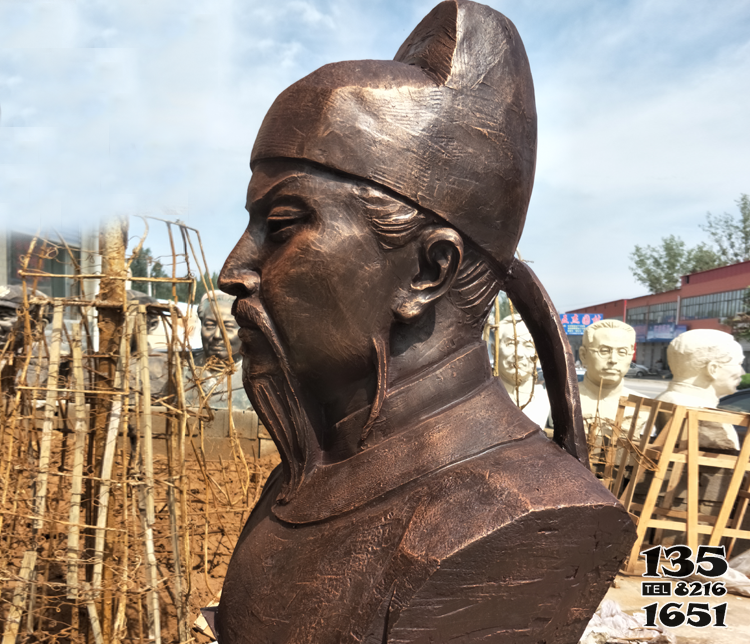 李白雕塑-學校古代歷史名人李白玻璃鋼胸像雕塑 李白雕塑-學校古代歷史名人李白玻璃鋼胸像雕塑高清圖片