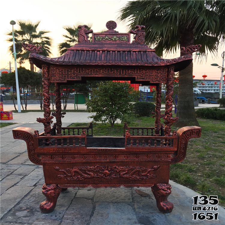 香爐雕塑-道觀祠堂擺放燒香鑄銅香爐 香爐雕塑-道觀祠堂擺放燒香鑄銅香爐高清圖片