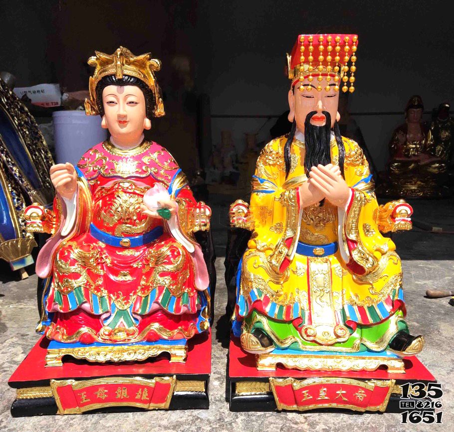 玉帝雕塑-景區寺廟玻璃鋼大型佛像王母娘娘和玉皇大帝雕塑 玉帝雕塑-景區寺廟玻璃鋼大型佛像王母娘娘和玉皇大帝雕塑高清圖片