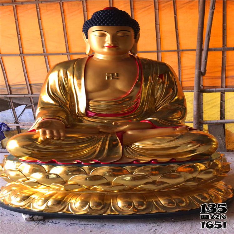 三寶佛雕塑-噴金不銹鋼寺廟供奉的三寶佛雕塑 三寶佛雕塑-噴金不銹鋼寺廟供奉的三寶佛雕塑高清圖片