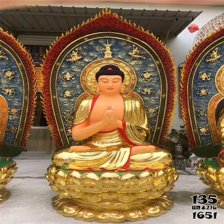 三圣雕塑-不銹鋼噴金烤漆寺廟大型景觀三圣雕塑 三圣雕塑-不銹鋼噴金烤漆寺廟大型景觀三圣雕塑高清圖片