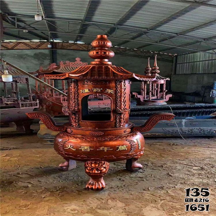 香爐雕塑-室外宗祠擺放圓形帶頂蓋上香焚經(jīng)香爐 香爐雕塑-室外宗祠擺放圓形帶頂蓋上香焚經(jīng)香爐高清圖片