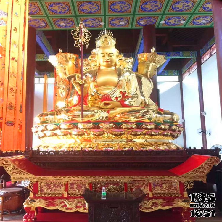 地藏王雕塑-大型寺廟供奉佛道不銹鋼仿銅地藏王雕塑 地藏王雕塑-大型寺廟供奉佛道不銹鋼仿銅地藏王雕塑高清圖片