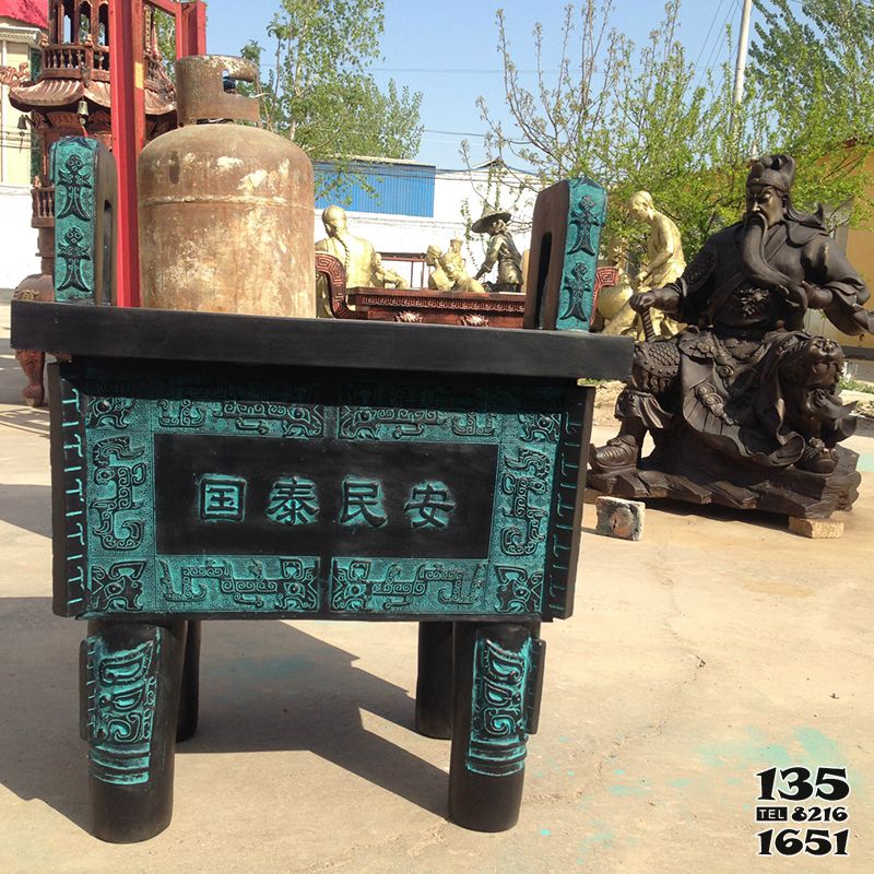 鼎雕塑-古代文物國泰民安青銅器鼎雕塑 鼎雕塑-古代文物國泰民安青銅器鼎雕塑高清圖片