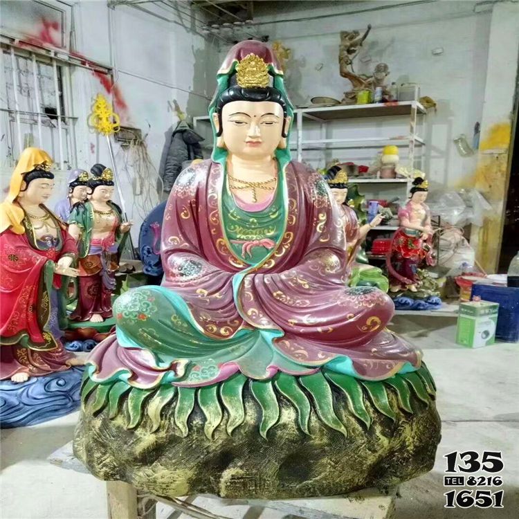 觀音雕塑-玻璃鋼彩繪景區大型供奉佛像觀音雕塑 觀音雕塑-玻璃鋼彩繪景區大型供奉佛像觀音雕塑高清圖片