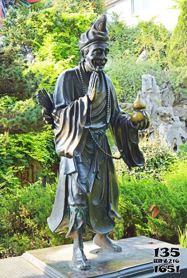 濟公雕塑-戶外園林大型仿真人物不銹鋼銅雕濟公雕塑 濟公雕塑-戶外園林大型仿真人物不銹鋼銅雕濟公雕塑高清圖片