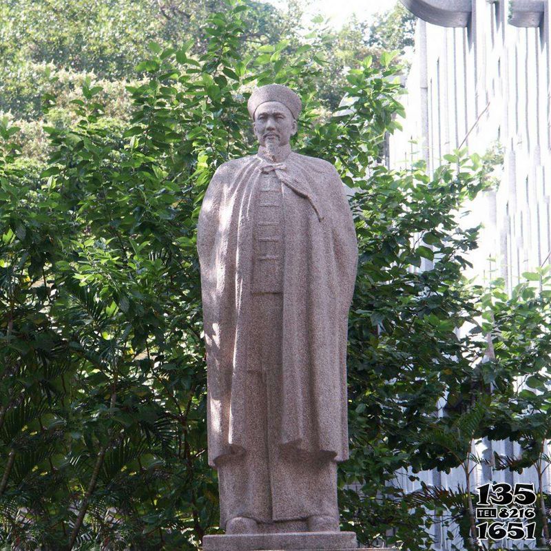 林則徐雕塑-花園廣場民族英雄林則徐砂巖石雕塑像 林則徐雕塑-花園廣場民族英雄林則徐砂巖石雕塑像高清圖片