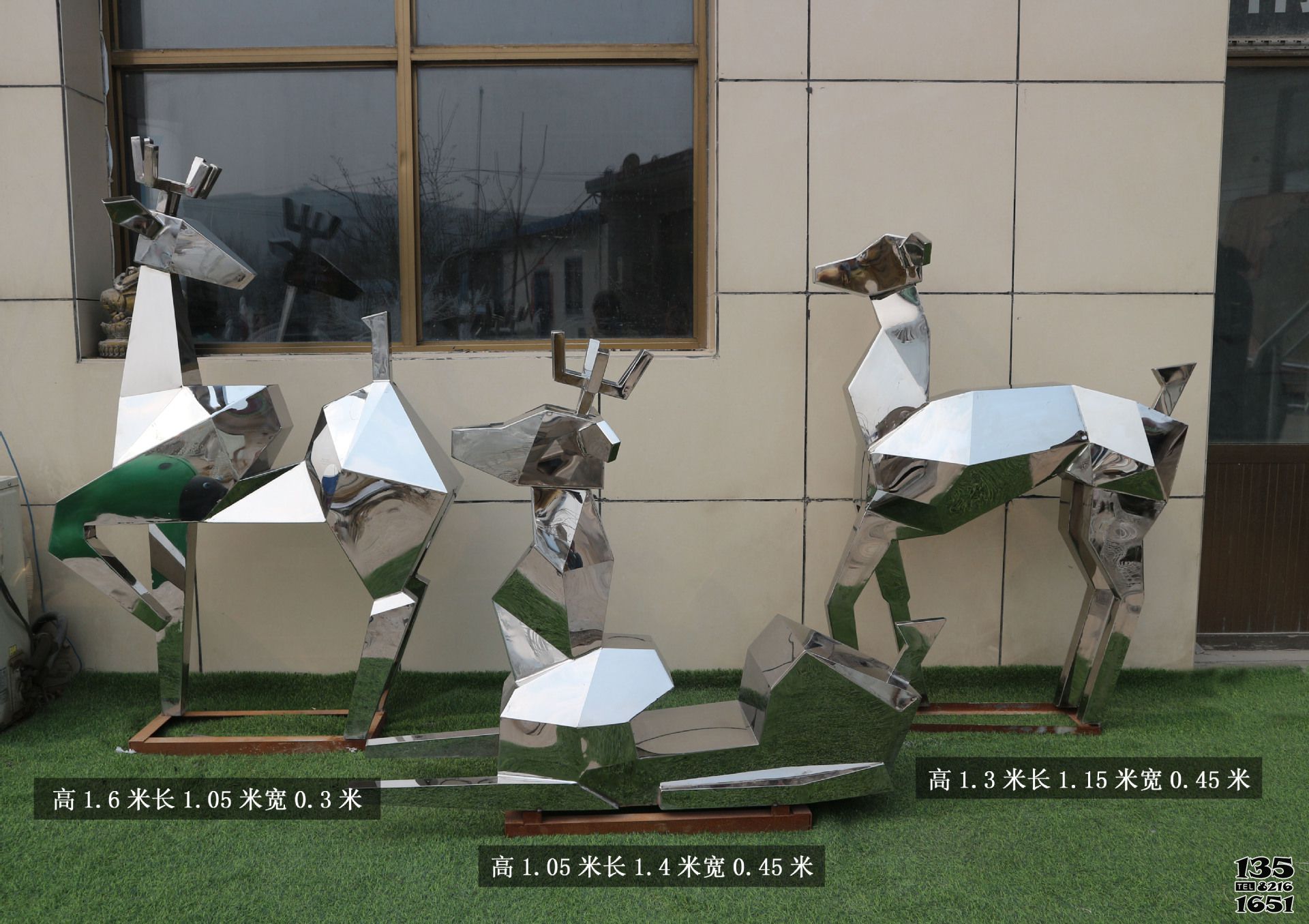 梅花鹿雕塑-不銹鋼鏡面幾何創(chuàng)意梅花鹿雕塑 梅花鹿雕塑-不銹鋼鏡面幾何創(chuàng)意梅花鹿雕塑