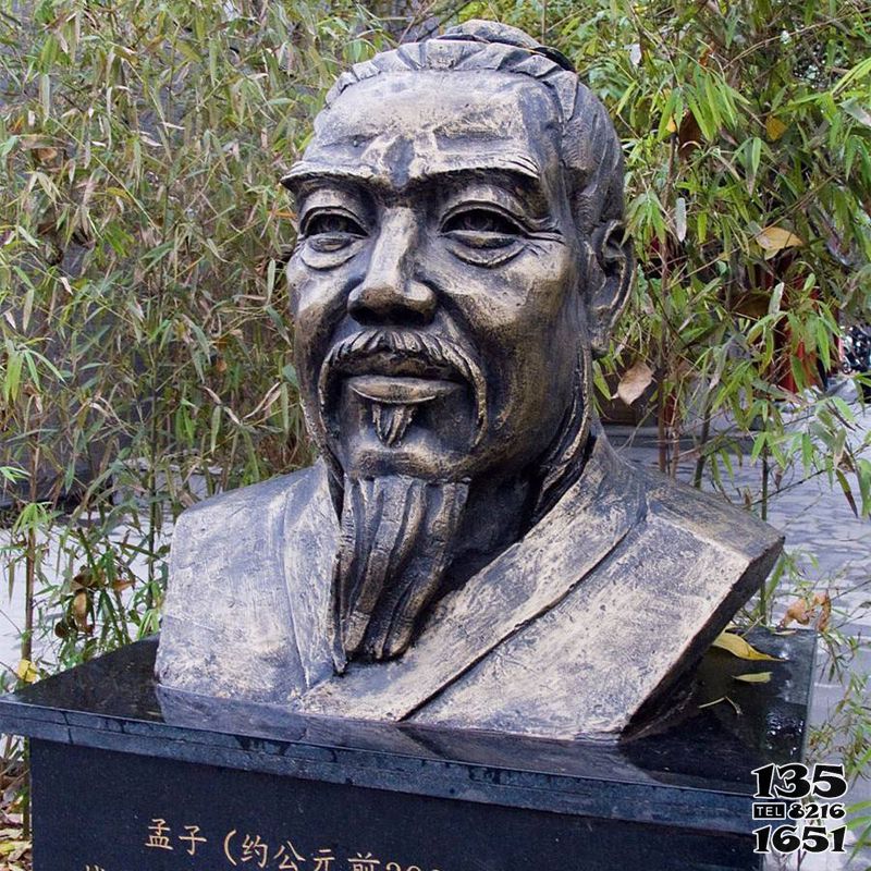 孟子雕塑-園林景觀著名哲學家孟子胸像鑄銅雕塑 孟子雕塑-園林景觀著名哲學家孟子胸像鑄銅雕塑高清圖片