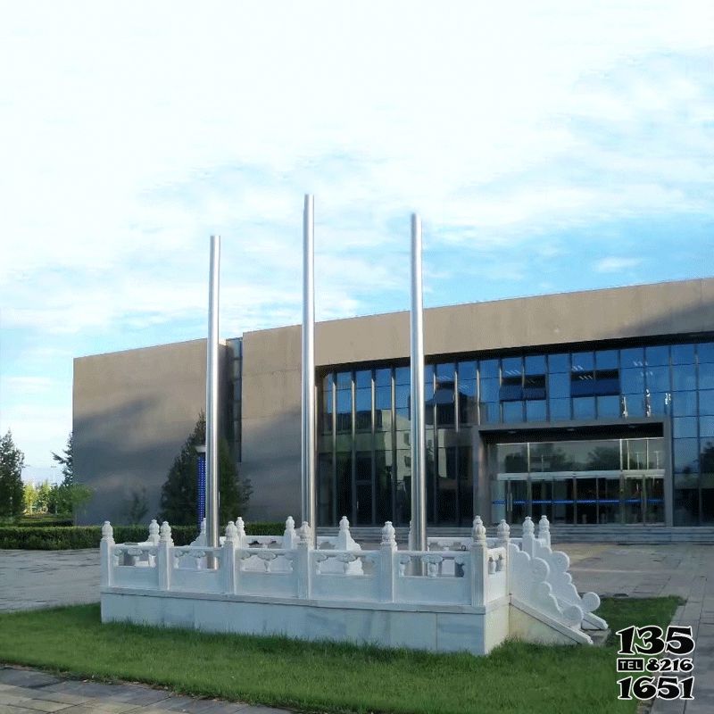 旗臺雕塑-企業大型石雕廣場升旗臺 旗臺雕塑-企業大型石雕廣場升旗臺高清圖片