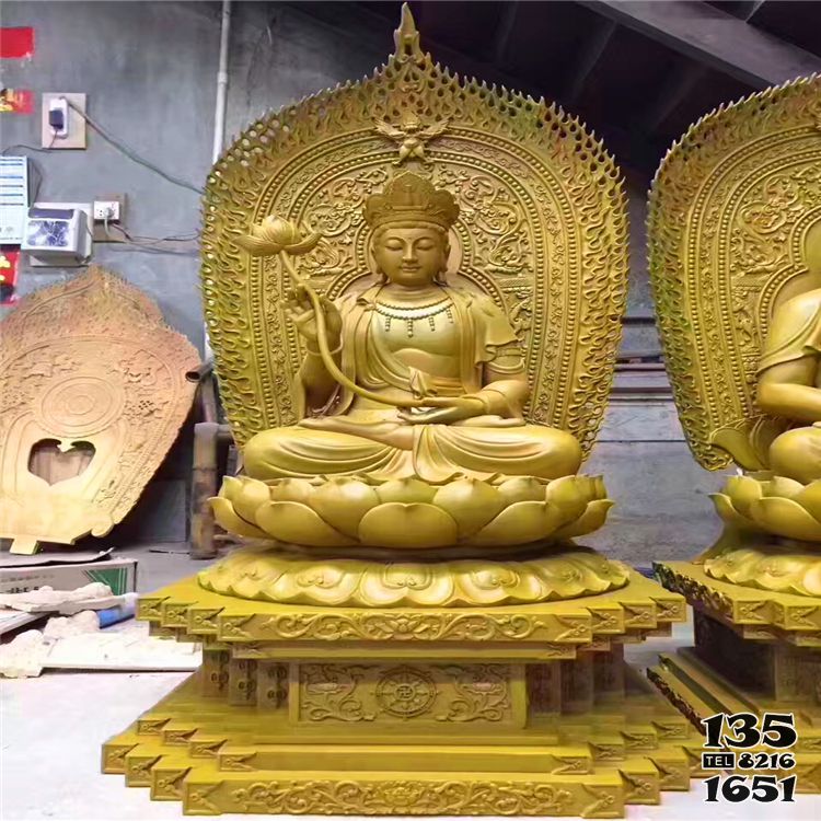 三圣雕塑-景區不銹鋼噴金烤漆三圣雕塑 三圣雕塑-景區不銹鋼噴金烤漆三圣雕塑高清圖片