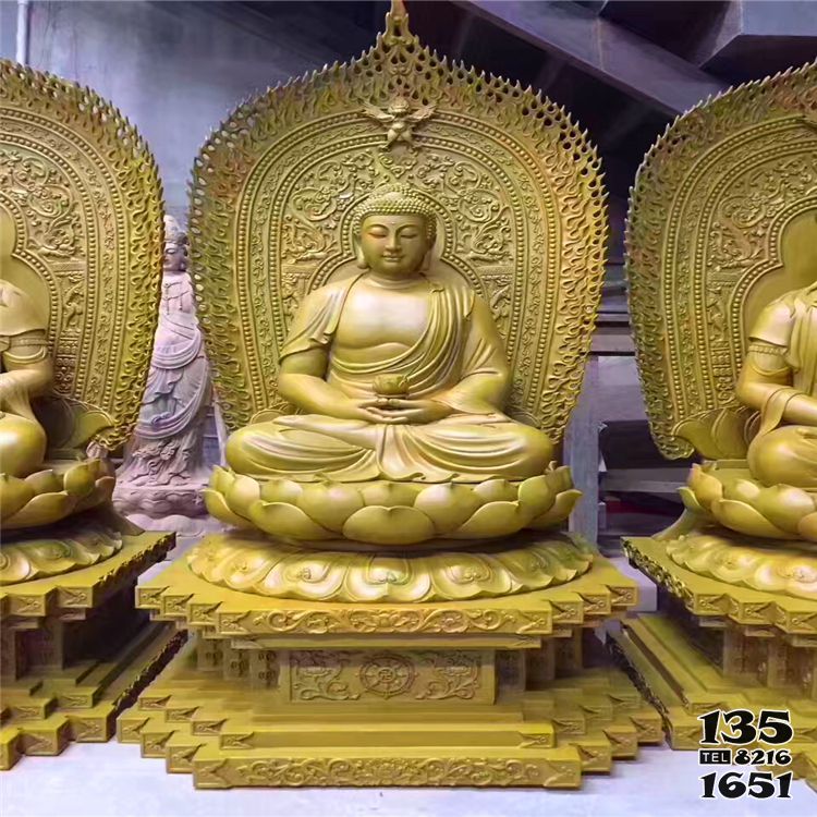 三圣雕塑-景區寺廟不銹鋼朋克烤漆三圣雕塑 三圣雕塑-景區寺廟不銹鋼朋克烤漆三圣雕塑高清圖片