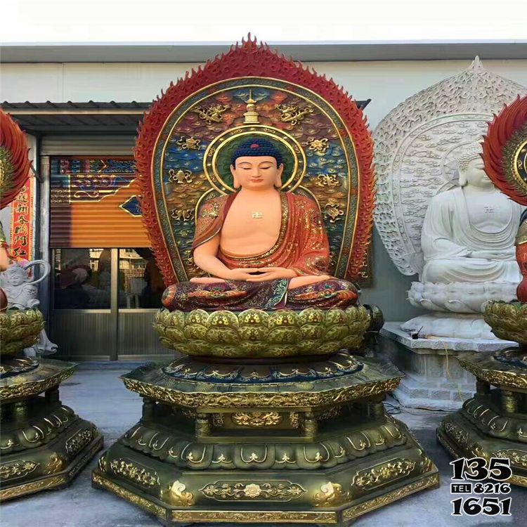 三圣雕塑-寺廟供奉玻璃鋼彩繪三圣雕塑 三圣雕塑-寺廟供奉玻璃鋼彩繪三圣雕塑高清圖片