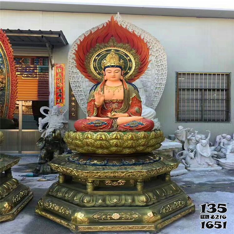 三圣雕塑-宗教廟宇玻璃鋼彩繪三圣雕塑 三圣雕塑-宗教廟宇玻璃鋼彩繪三圣雕塑高清圖片
