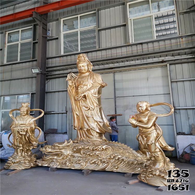 觀音雕塑-戶外景區大型景觀不銹鋼鎏金觀音雕塑 觀音雕塑-戶外景區大型景觀不銹鋼鎏金觀音雕塑高清圖片