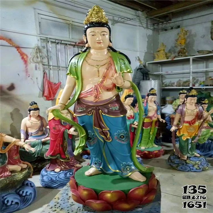 觀音雕塑-玻璃鋼彩繪寺廟大型站立的觀音雕塑 觀音雕塑-玻璃鋼彩繪寺廟大型站立的觀音雕塑高清圖片