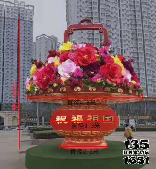 花籃雕塑-城市廣場(chǎng)大型景觀歡度國(guó)慶大花籃雕塑 花籃雕塑-城市廣場(chǎng)大型景觀歡度國(guó)慶大花籃雕塑高清圖片