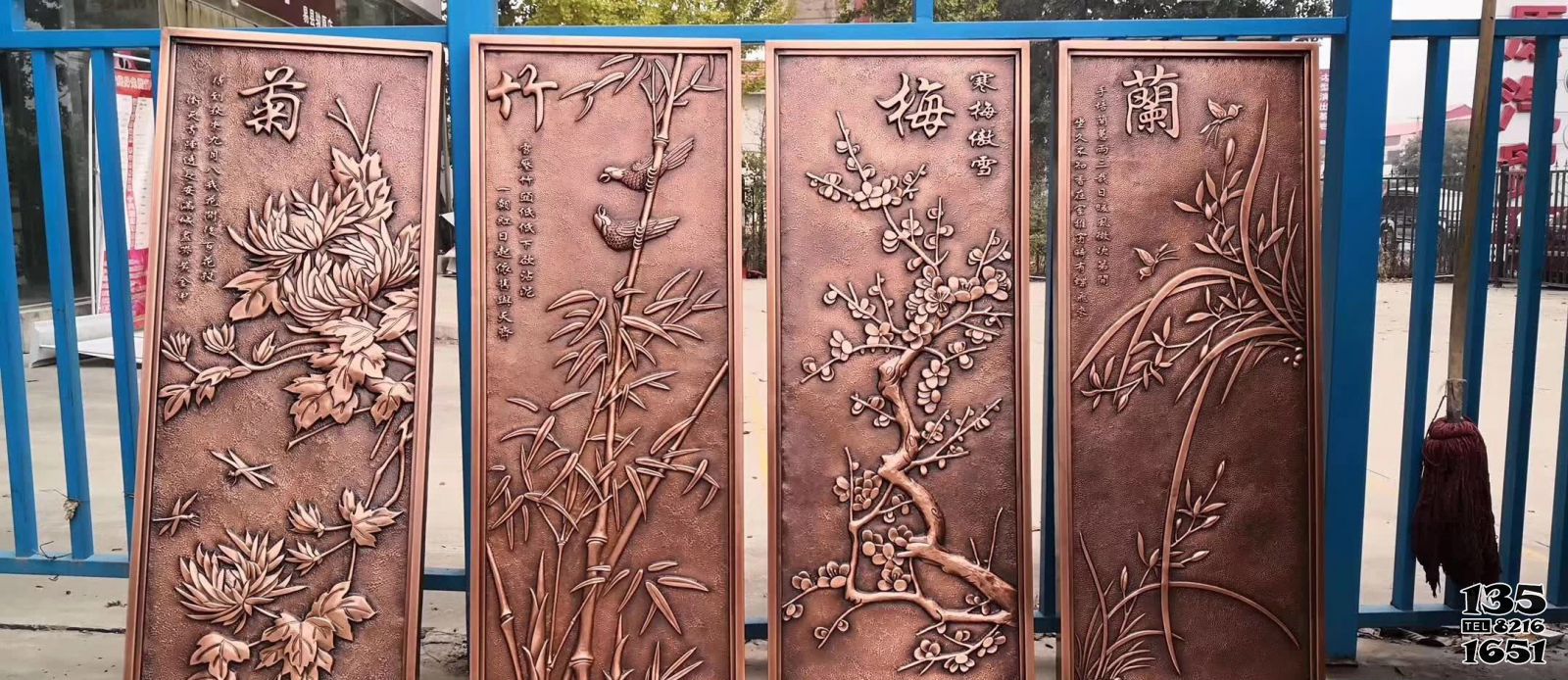 梅蘭竹菊雕塑-銅雕壁畫創(chuàng)意雕塑 梅蘭竹菊雕塑-銅雕壁畫創(chuàng)意雕塑高清圖片