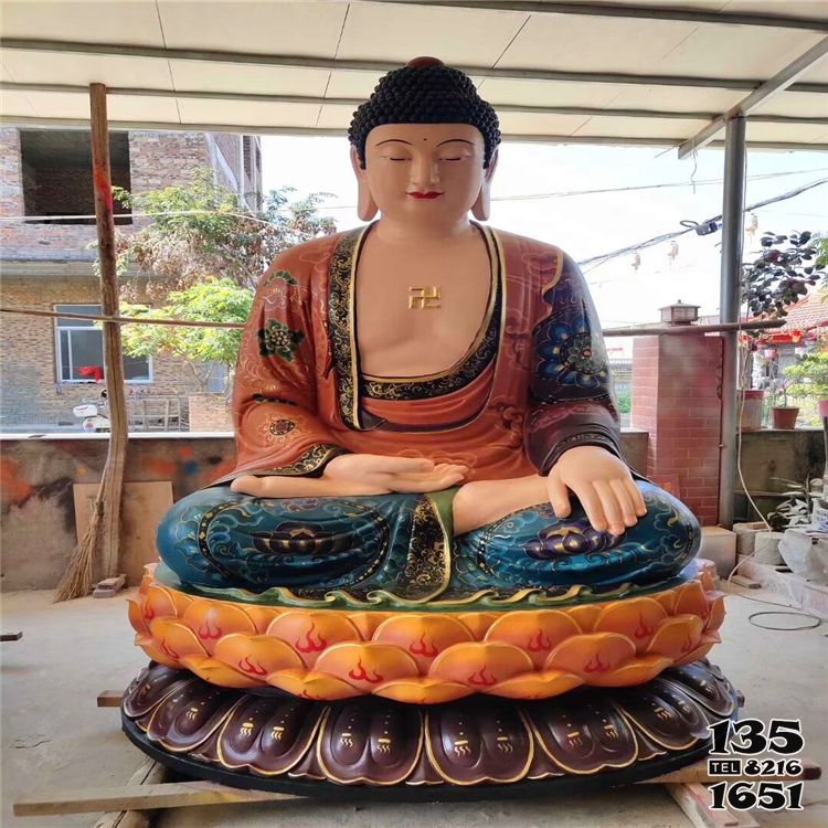 三寶佛雕塑-玻璃鋼彩繪戶外大型景觀三寶佛雕塑 三寶佛雕塑-玻璃鋼彩繪戶外大型景觀三寶佛雕塑高清圖片