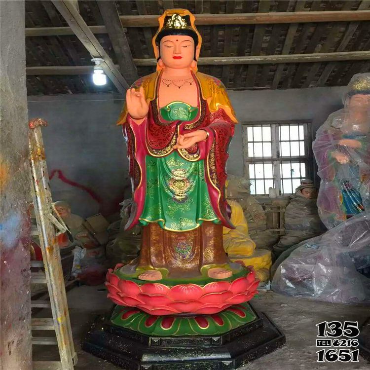 三圣雕塑-景區玻璃鋼彩繪神佛供奉西方三圣雕塑 三圣雕塑-景區玻璃鋼彩繪神佛供奉西方三圣雕塑
