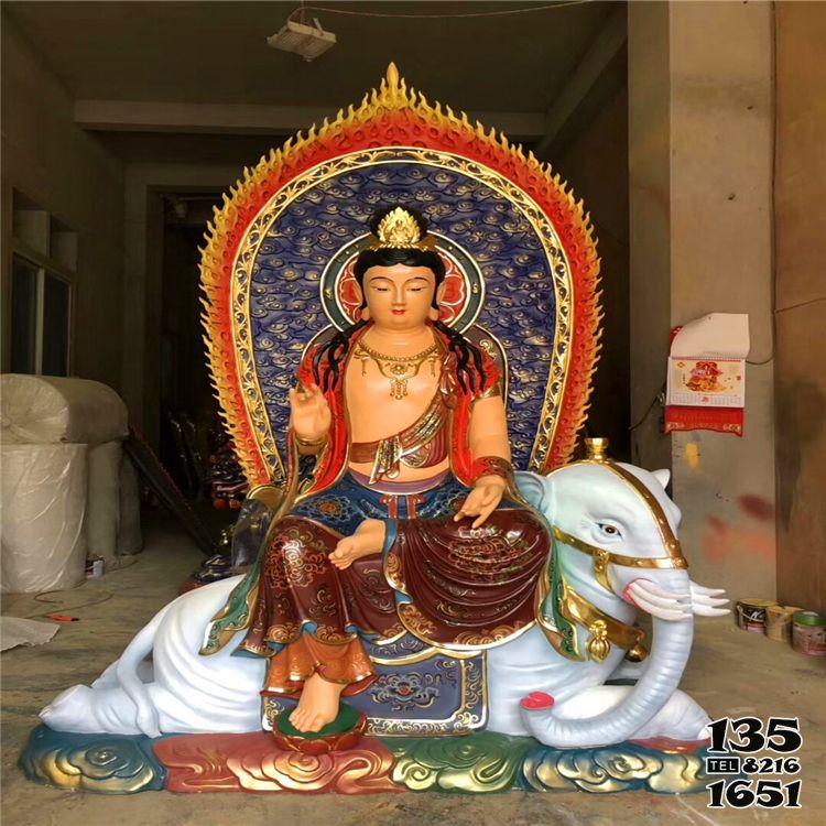 文殊普賢雕塑-寺廟大型人物玻璃鋼彩繪文殊普賢雕塑 文殊普賢雕塑-寺廟大型人物玻璃鋼彩繪文殊普賢雕塑高清圖片