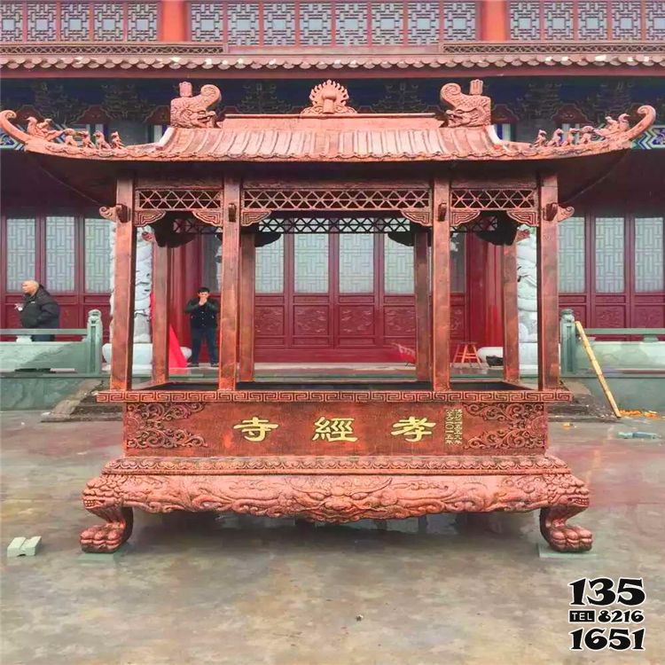 香爐雕塑-黃銅鑄造長形寺院戶外擺放上香燒紙香爐 香爐雕塑-黃銅鑄造長形寺院戶外擺放上香燒紙香爐高清圖片