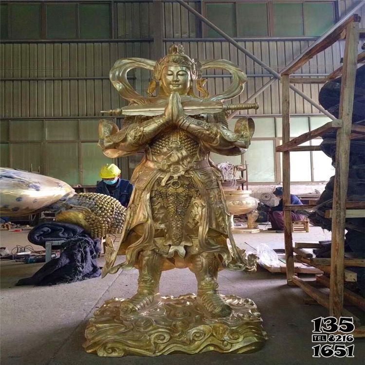關公雕塑-不銹鋼噴金烤漆大型關公雕塑 關公雕塑-不銹鋼噴金烤漆大型關公雕塑高清圖片