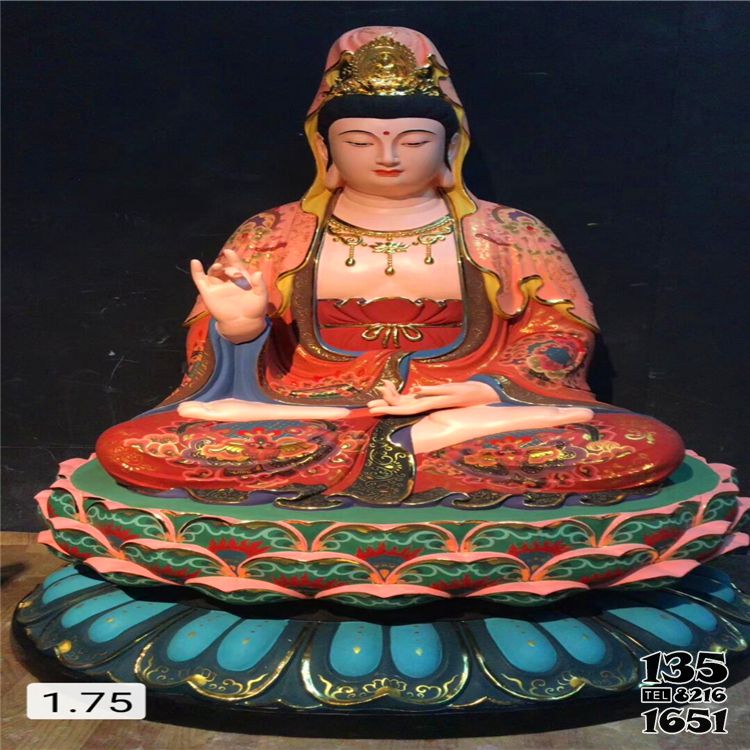 觀音雕塑-玻璃鋼彩繪寺廟景區大型供奉菩薩觀音雕塑 觀音雕塑-玻璃鋼彩繪寺廟景區大型供奉菩薩觀音雕塑高清圖片