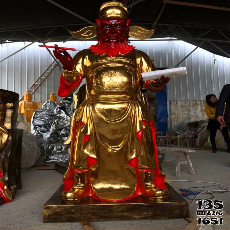 判官雕塑-不銹鋼仿銅大型寺廟景觀判官雕塑 判官雕塑-不銹鋼仿銅大型寺廟景觀判官雕塑高清圖片