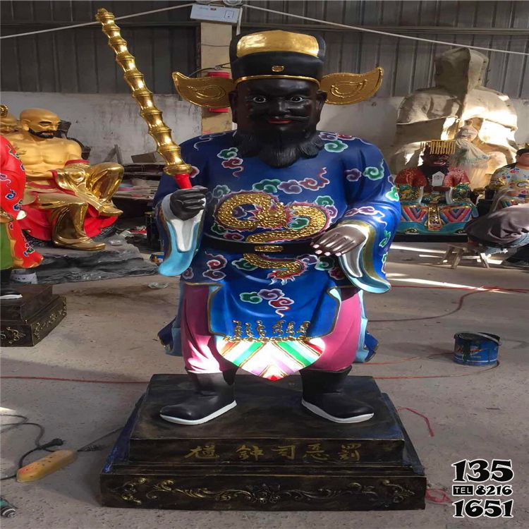 判官雕塑-寺廟玻璃鋼彩繪人物景觀判官雕塑 判官雕塑-寺廟玻璃鋼彩繪人物景觀判官雕塑高清圖片