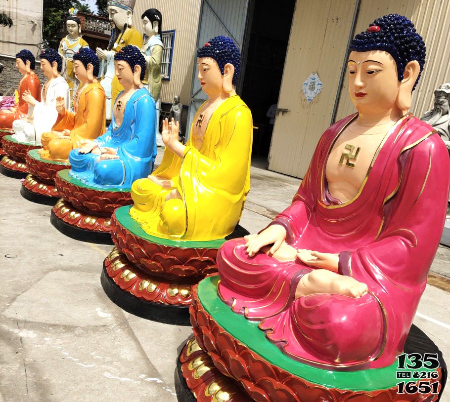 三圣雕塑-景區大型玻璃鋼彩繪佛像三圣雕塑 三圣雕塑-景區大型玻璃鋼彩繪佛像三圣雕塑高清圖片