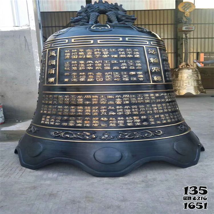 銅鐘雕塑-寺院青銅漆金掛鐘雕塑 銅鐘雕塑-寺院青銅漆金掛鐘雕塑高清圖片