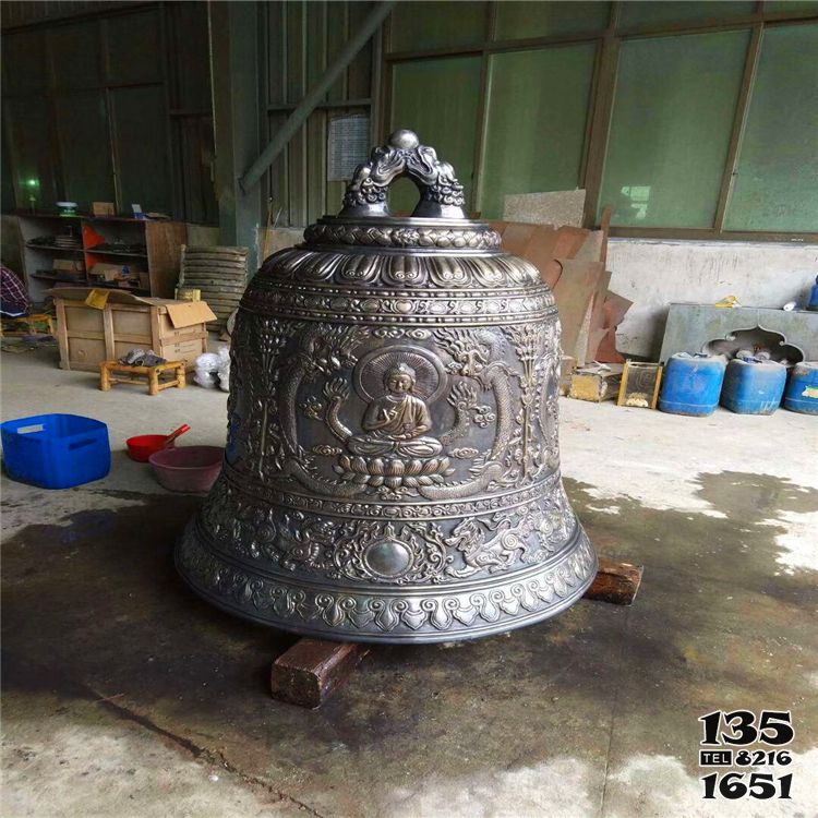 銅鐘雕塑-寺廟浮雕佛像銅鐘 銅鐘雕塑-寺廟浮雕佛像銅鐘高清圖片
